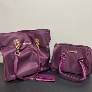 Mei&ge 3 Piece Purple Women's Bag Set